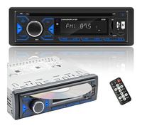 Autoradio Bluetooth CD/DVD Lecteur 1 Din Radio RDS Type-C USBSD AUX Mains-Libres AM/FM