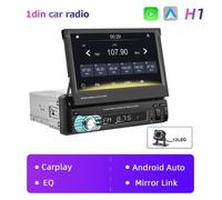 Autoradio Bluetooth MP5 Ecran rétractable automatique 7"" 1 Din Universel Stéréo Android Carplay Mirrorlink SD FM USB Avec Caméra