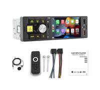 Autoradio Bluetooth Single Din 4,1 pouces avec Android Auto/CarPlay/Mirrorlink filaire, prise en charge USB et TYPE-C/appel mains libres Bluetooth/radio FM/USB/carte TF/entrée AUX + microphone