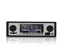 Autoradio Bluetooth, Vintage Poste Radio Voiture Bluetooth 4x60W Lecteur MP3 avec Télécommande Supporte USB/AUX