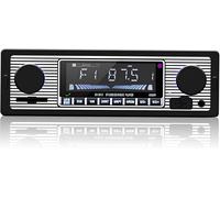 Autoradio Bluetooth, Vintage Poste Radio Voiture Bluetooth 4x60W Lecteur MP3 avec Télécommande Supporte USB/AUX