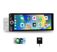 Autoradio CarPlay 1 DIN 2+64G Android 13 avec CarPlay Android Auto sans Fil, Écran Tactile HD 6,86 Pouces avec Bluetooth, FM, RDS, Égaliseur, Wi-FI, GPS, SWC, EQ, AUX et Mirror Link