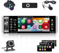 Autoradio Carplay 1 Din Mp5 Player, 5 Pouces Avec Carplay Android Auto, Bluetooth Mains Libres, Commande Vocale, Fm, 3 Entrées Usb Sd/Tf/Aux/Charge Rapide, Caméra Arrière Et Microphone Inclu[Z184]