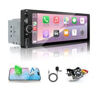 Autoradio Carplay 1 DIN Voiture avec CarPlay sans Fil & Android Auto | Autoradio Carplay Bluetooth avec Écran Tactile 6,9 pouces, Miroir Link/ FM /Type-C USB /Caméra de recul /Commande au volant