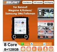 Autoradio Carplay Android 9.7 pouces, pour Renault Koleos Megane 4 Samsung SM6 Talisman 2017 2018 2019, lecteur multimédia, caméra 2DIN 360 S8-4G 8Core-8G 128