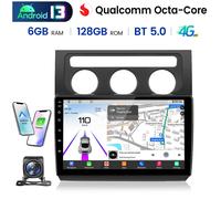 Autoradio CarPlay Android Auto pour VW Touran 1T1 1T2 1T3 (2003-2010) - Processeur Octa-Core haute performance, 6+128GB, GPS, Bluetooth, écran tactile