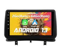 Autoradio Carplay Bluetooth pour Renault Clio Ⅲ 2005-2014 Écran Tactile HD de 9 Pouces Support Carplay et Android Auto Commande au Volant mirrorlink WiFi DSP FM RDS GPS[2Go+64Go]