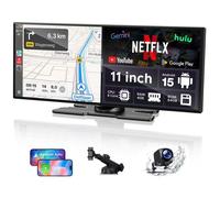Autoradio Carplay sans Fil Android Auto 11'' écran voiture avec Google Play & Gemini AI 8-core 4+64GB, Vidéo Apps Netflix YouTube