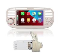 Autoradio Compatible avec sans Fil CarPlay/Android Auto pour Fiat 500 2007-2015 avec Puissance de Sortie écran Tactile IPS/Bluetooth/Mirror Link/FM/AM/USB