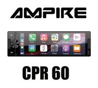 Ampire Autoradio 1‑DIN CPR60 Smartphone – Écran 6,38'' – DAB+ AHD – Entrées caméra