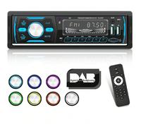 Autoradio DAB+ avec Bluetooth Lecteur multimédia numérique 1 DIN Radio FM/AM mains libres Lecteur MP3 de voiture 4x50W deux entrées USB/AUX/SD + télécommande Équipement:1. Prend en charge la diffusion