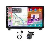 Autoradio Double DIN 2+64G pour Peugeot 407 2004-2008 GPS avec Carplay sans Fil Android Auto 4 cœurs Autoradio 9 Pouces pour Peugeot Radio Android 14 Bluetooth WiFi FM SWC AHD Caméra de recul RDS/Dab
