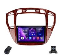 Autoradio Double DIN 2K 9 pour Toyota Highlander 1 XU20 2001-2007 Android 14 9 inch Radio Écran Tactile/CarPlay/Android Auto/WiFi/GPS/Bluetooth/FM/AM/RDS/DSP/ADAS DVR/Caméra de recul(Brown,C20Plus)