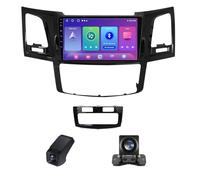 Autoradio Double DIN à écran Tactile 9 Pouces pour Toyota Fortuner 1 AN50 AN60 HILUX Revo Vigo 2005-2014/avec caméra de recul/Bluetooth/Commandes au Volant CarAutoPlay Android Auto(A,NF-1)