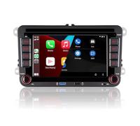 Autoradio Double din Compatible avec CarPlay sans Fil Android Auto avec 7 Pouces IPS Bluetooth/FM/AM Radio/USB/Puissance élevée pour VW Golf 5 6 Passat Jetta Caddy EOS T5 Tiguan Touran CC Polo