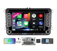 Autoradio Écran CarPlay sans Fil pour VW Golf 5/6 Passat B6/B7 Polo5 6R RDS | Système Linux,démarrage rapide 2s,Plug&Play,CANBUS,pour Caddy Sharan T5 Transporter,contrôle volant,BluetoothDSP,Android Auto