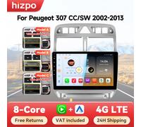 Autoradio Hizpo 6115 pour Peugeot 307 307CC 307SW 2002 - 2013, CarPlay sans fil, Android Auto, systèmes intelligents, sans lecteur DVD 2 Din 2din QS8PNC with 360 camera-A