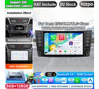 Autoradio Hizpo 8" avec commande vocale IA pour Mercedes Benz W211 E200 E220 E300 E350 E240 E270 E280 W219, Android Auto, Carplay, 4G, DSP, lecteur multimédia de voiture, navigation GPS, S8 (