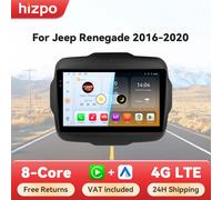 Autoradio Hizpo AI Voice pour Jeep Renegade 2016 - 2020 4G Lecteur multimédia GPS 2din Autoradio CarPlay Android Auto Écran QLED P1L (1GB 16GB)-Type B