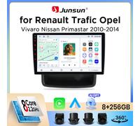 Autoradio Junsun sans fil CarPlay Android Auto pour Renault Trafic 2 / Opel Vivaro A / Vauxhall Vivaro / Nissan Primastar (X83) 2001-2014 avec ventilateur de refroidissement intégré, navigation GPS V7