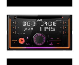 Autoradio JVC KW-DB95BT 2DIN Noir, 200W, Bluetooth 4.2, DAB/FM/LW/MW, Lecteur CD, USB, AUX, Écran LCD, AAC/FLAC/MP3/WAV/WMA, Compatible Android/iPhone