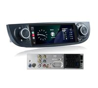 Autoradio Linux pour Fiat 500 2007-2015 avec CarPlay sans Fil et Android Auto, démarrage en 2 Secondes, Commandes par Boutons physiques, Son de qualité OEM, Port ISO Plug & Play, Noir