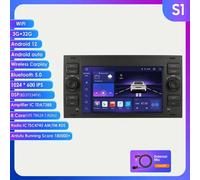 Autoradio Multimédia, Ford Focus 2 Mondeo S-max C MAX Galaxy Fiesta Kuga Transit Fusion Connect, Autoradio Carplay GPS, S1 B