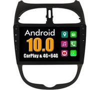 Autoradio Multimédia RoverOne Android 10 4Go RAM 64Go ROM GPS CarPlay pour Peugeot 206 G