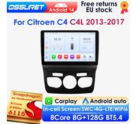 Autoradio OSSURET AI Carplay Android 14 pour Citroën C4 C4L 2013-2017 GPS Multimédia 4G DSP BT 8G 128G 360Cam par Snapdragon 6115 QS1 (8 cœurs, 3G, 32G)