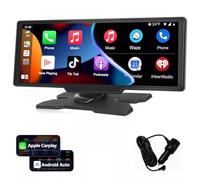 Autoradio Portable A-pple CarPlay avec Grand écran Tactile IPS 10,26 Pouces, Android Auto, Bluetooth, Transmetteur FM pour Voitures, SUV, Fourgonnettes, Pick-up et Camions, 7V-32V