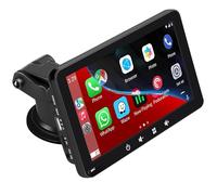 Autoradio portable, compatible avec Apple CarPlay et Android Auto, écran tactile HD 1080p de 7 pouces avec Bluetooth 5.0, compatible Mirror Link, montage sur tableau de bord pour camion et camping-car