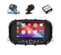 Autoradio pour Fiat 500X (2015-2024) avec Android Auto et CarPlay sans Fil | Stéréo Android Radio de Voiture avec Caméra de Recul/Microphone/CANbus/Bluetooth/WiFi/USB/GPS