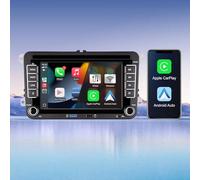 Autoradio pour Golf 5 6 Carplay/Android Auto pour VW Touran Jetta Passat Beetle Tiguan Seat T5 EOS Polo CC Magotan, IPS Écran Double Din avec Bluetooth FM/AM/RDA