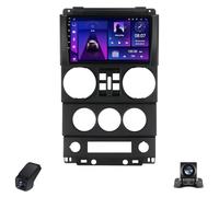 Autoradio pour Jeep Wrangler 3 JK 2008-2010 IPS Écran Tactile Android 12 Autoradio 9-inch/CarPlay/Android Auto/WiFi/Radio FM AM RDS/GPS/Bluetooth/SWC/Caméra De Recul/ADAS DVR(A,M100CP)