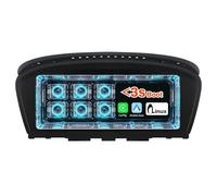 Autoradio sans Fil CarPlay Android Auto, Linux démarrage Rapide, Plug and Play Retained Retrofit Stereo iDrive System pour BMW Série 3/5 E60 E61 E63 E64 E90 E91 E92 CCC (2004-2008)