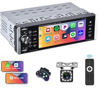 Autoradio Single Din Compatible Avec Apple Carplay & Android Auto, 5.1"" 1 Din Bluetooth Car Radio With Caméra De Recul, Touch Car Radio Support Fm/Mirror Link/Usb/Swc/Dvr/Aux-In[X1204]