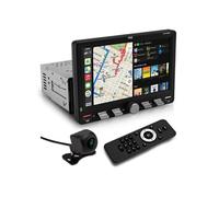 Pyle Autoradio Single DIN Écran Tactile 17,8 cm - Apple CarPlay sans Fil et Android Auto sans Fil, Bluetooth, Charge Rapide USB/USB-C, Radio AM/FM - Noir
