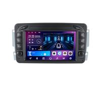 Autoradio stéréo double Din Android 13 Bluetooth pour Mercedes Benz CLK W209 W203 W208 W463,7 pouces écran tactile stéréo voiture avec commande vocale Carplay Wifi commande au volant USB GPS (S4 2G +