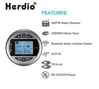 Autoradio Stéréo Fm Am,Bluetooth,Étanche,Pour Bateau,Lecteur Audio Mp3,Récepteur,Système De Son Existent,Pour Moto Rl Utv Spa