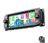 Autoradio stéréo pour Chrysler Dodge Jeep Wrangler Grand Cherokee 6,8 pouces sans fil Carplay et Android Auto Navigation GPS Caméra de recul Bluetooth écran tactile unité principal(Color:4 CORE 1+32G)