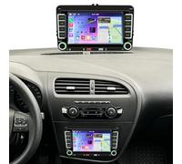 Autoradio tactile HD IPS 7" 2 DIN pour Seat Leon 2005-2012 | Double DIN pour Leon avec Wireless CarPlay Android Auto Bluetooth GPS Navigation Radio FM/RDS USB MP5 SWC Caméra de recul