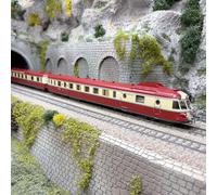 HJ2461 SNCF, autorail diesel RGP I avec remorque, livrée TEE rouge/beige, ép. II