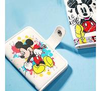 [Autorisé IP] 1 pièce Portefeuille classique pour femmes Disney Mickey avec plusieurs fentes pour cartes, compact, non doublé, conçu avec Mickey Mouse de Disney pour femmes. Petit portefeuille, porte-