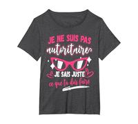 Autoritaire Femmes Compétences T-Shirt, Femme Grandes Tailles, Chiné Foncé, 4X