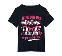 Autoritaire Femmes Compétences T-Shirt, Femme Grandes Tailles, Noir, 1X