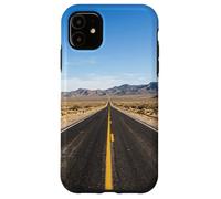 Autoroute du désert Longue Route Droite Vaste Vue Paysage Coque pour iPhone 11
