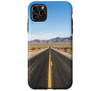 Autoroute du désert Longue Route Droite Vaste Vue Paysage Coque pour iPhone 11 Pro Max