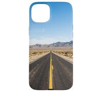Autoroute du désert Longue Route Droite Vaste Vue Paysage Coque pour iPhone 15 Plus