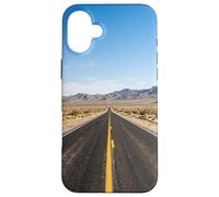 Autoroute du désert Longue Route Droite Vaste Vue Paysage Coque pour iPhone 16 Plus