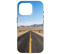Autoroute du désert Longue Route Droite Vaste Vue Paysage Coque pour iPhone 16 Pro